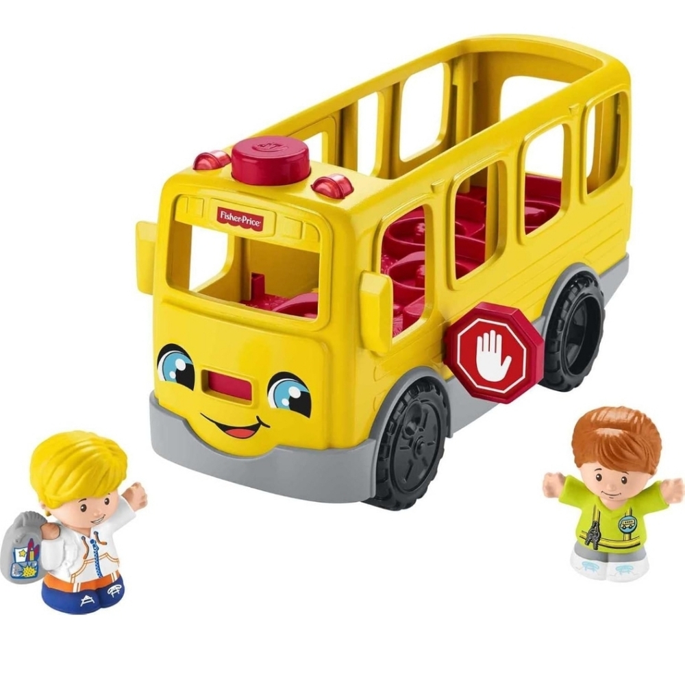 Fisher-Price Little People Sit with Me Smiling Yellow School Bus with Figures